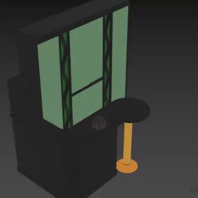 House Rack Bar With Wine Cabinet 3d model