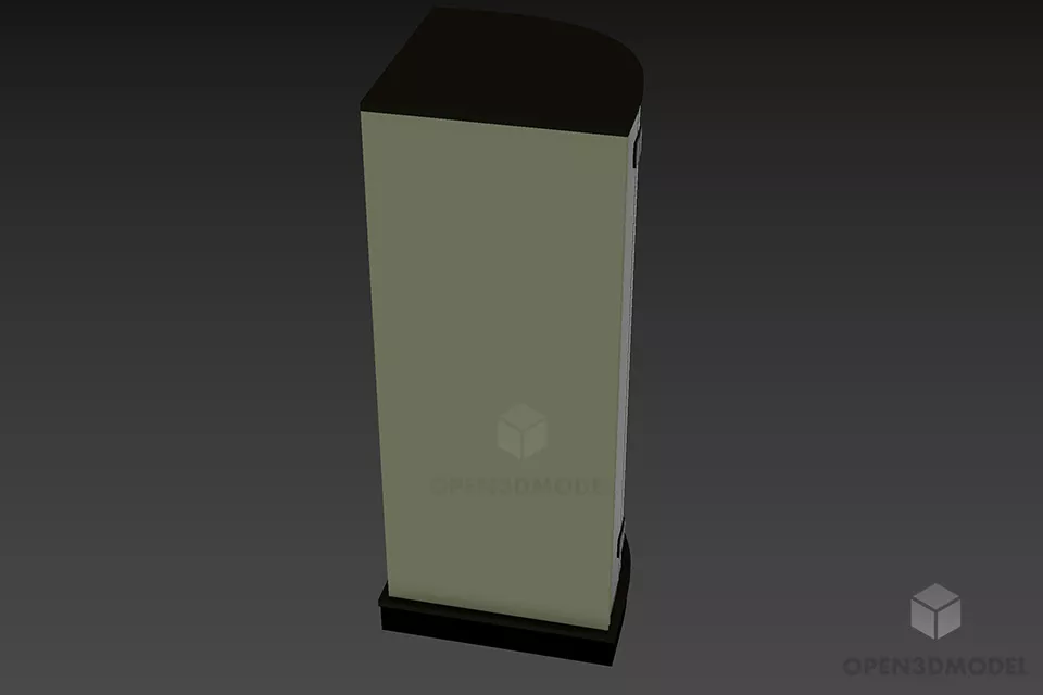 Glass Shower Corner With Accessories 3d model