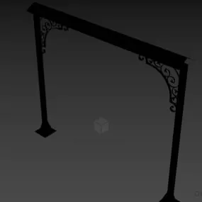 Steel Arc Gate Decorative 3d model