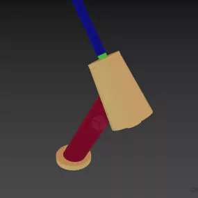 Simple Faucet Stainless Steel 3d model