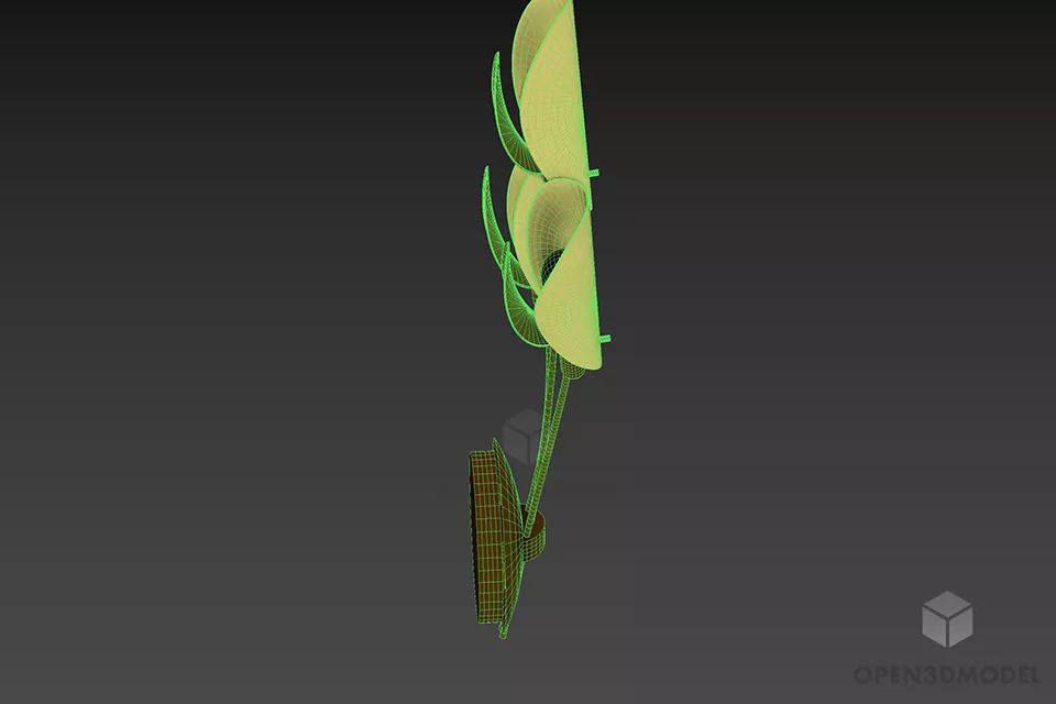 Decor Sconce Lamp With Glass Shade, Modern Scone 3d model 3