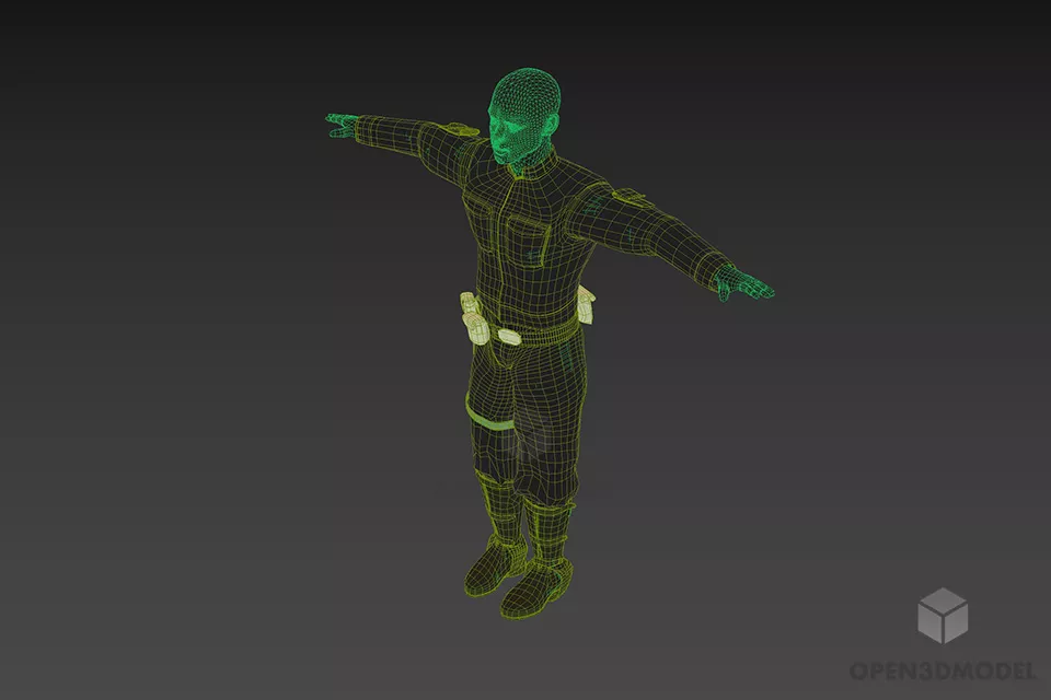 Luke Star Wars Soldier Character 3d model 2