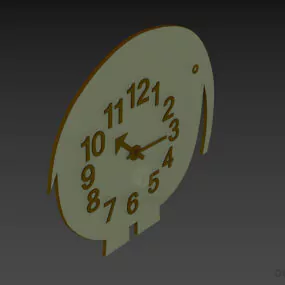 Wall Clock Elephant Shape 3d model