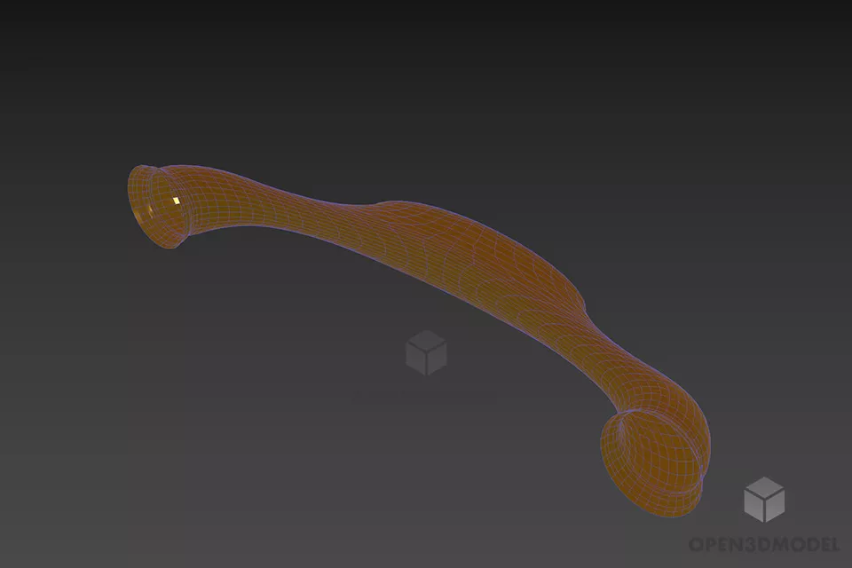 Silver Handle Door Window 3d model 2