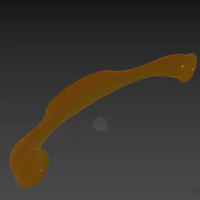 Silver Handle Door Window 3d model