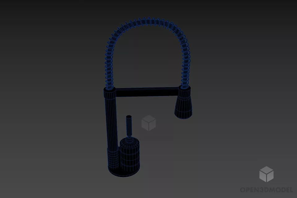 Kitchen Faucet With Wire 3d model 2
