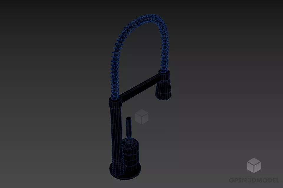 Kitchen Faucet With Wire 3d model 3