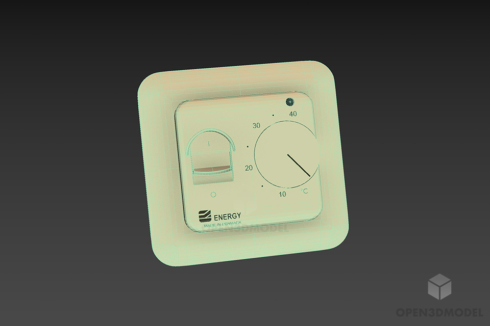 Thermoregulator Equipment With Round Button 3d model 2