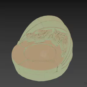 Relax Round Sofa With Wing Back 3d model