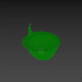 Glass Sink With Inox Tap 3d model