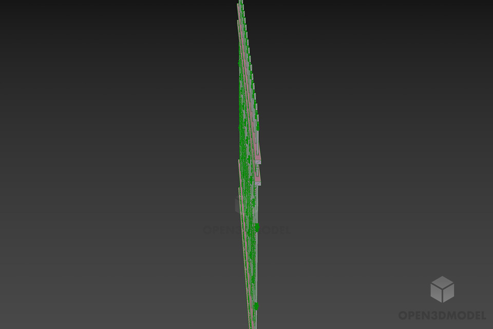 Decorative Steel Fence For House 3d model 3