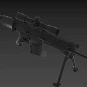 Us Gun Mk16 Sniper 3d model