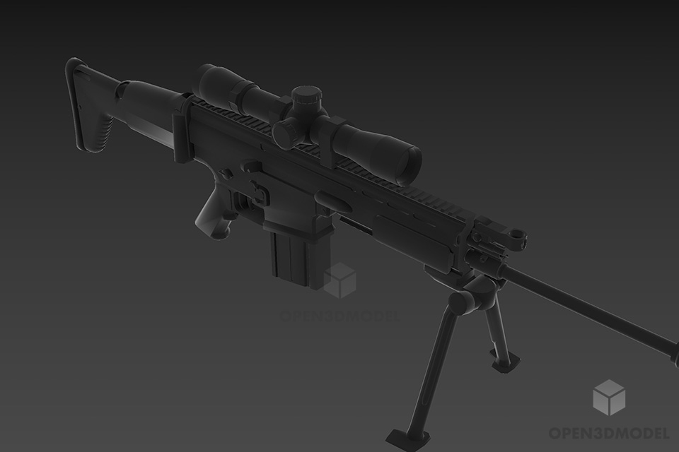 Us Gun Mk16 Sniper 3d model
