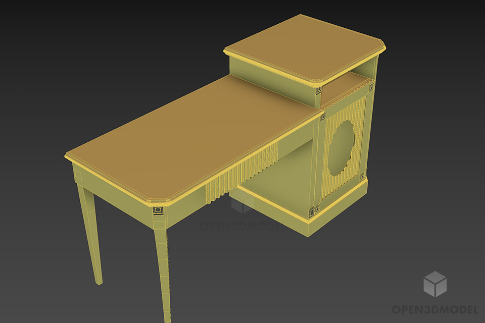 Vintage Table Extend 3d model 2