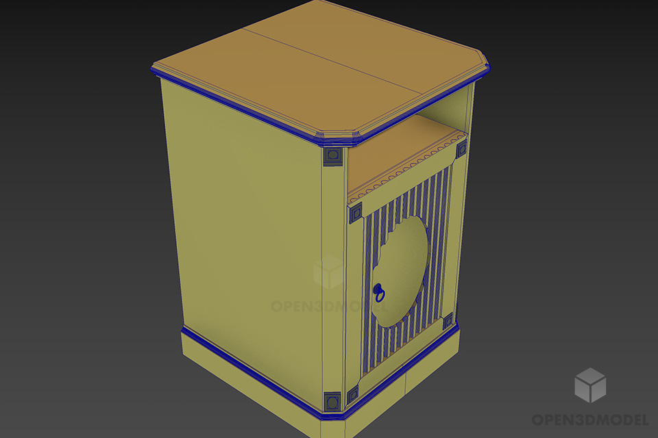 Working Locker Uni Style 3d model 2
