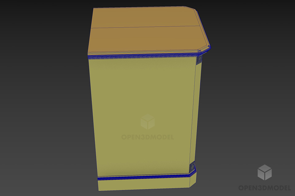 Working Locker Uni Style 3d model 3