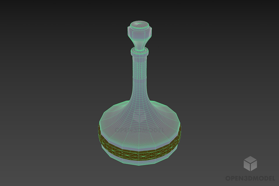 Glass Carafe Jar 3d model 3