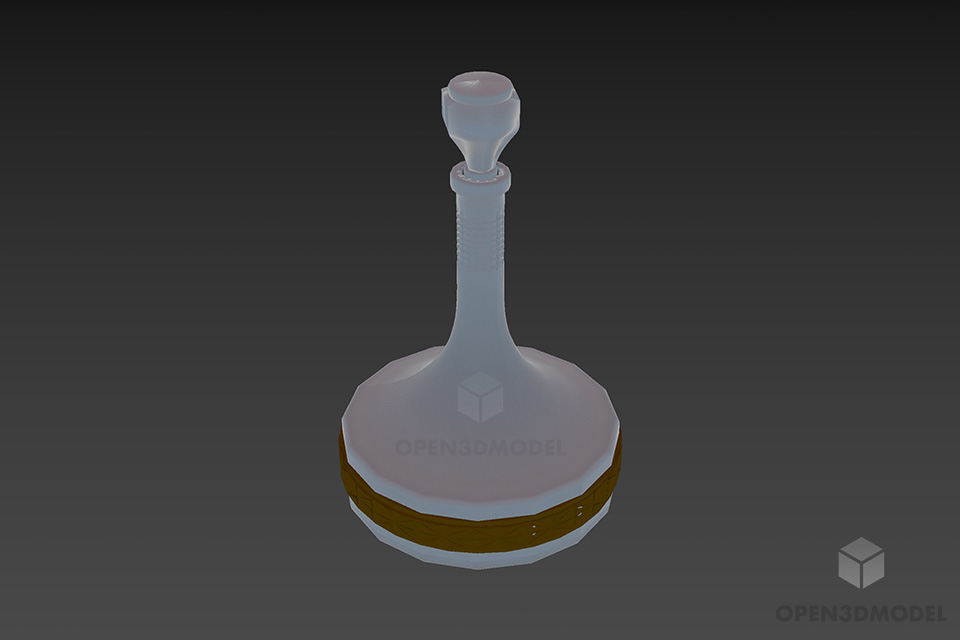 Glass Carafe Jar 3d model