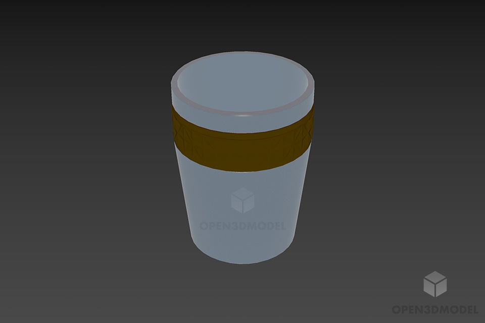 Luxury Glass Cup 3d model