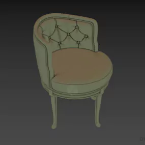 Tufted Armchair Italian Style 3d model