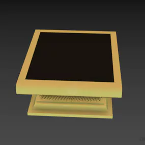 Wood Table For Tea Party 3d model