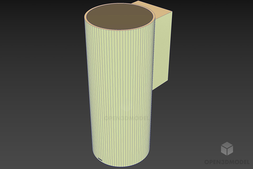 Kitchen Cylindervent Aluminum 3d model 2