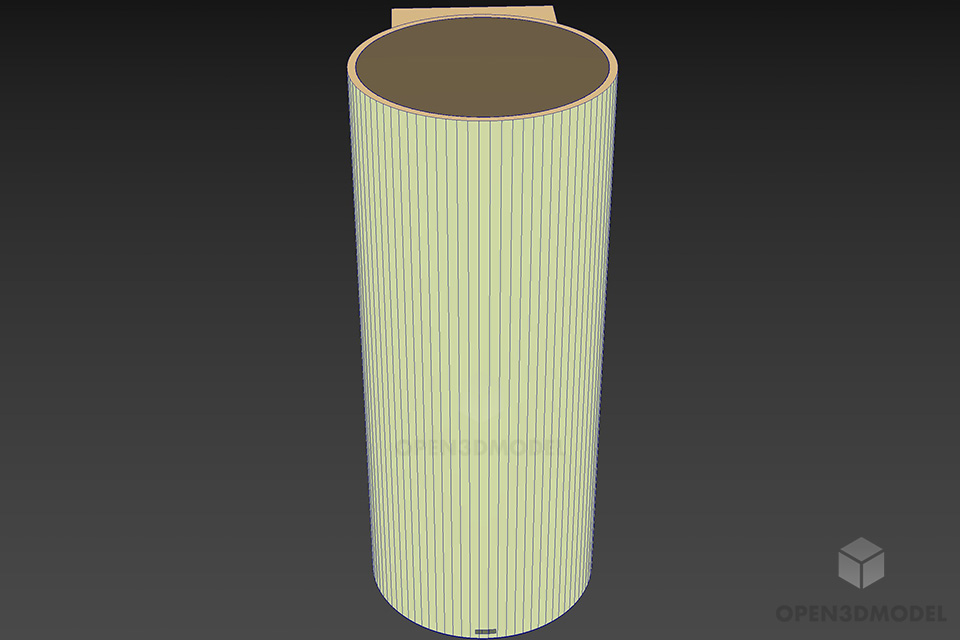 Kitchen Cylindervent Aluminum 3d model 3