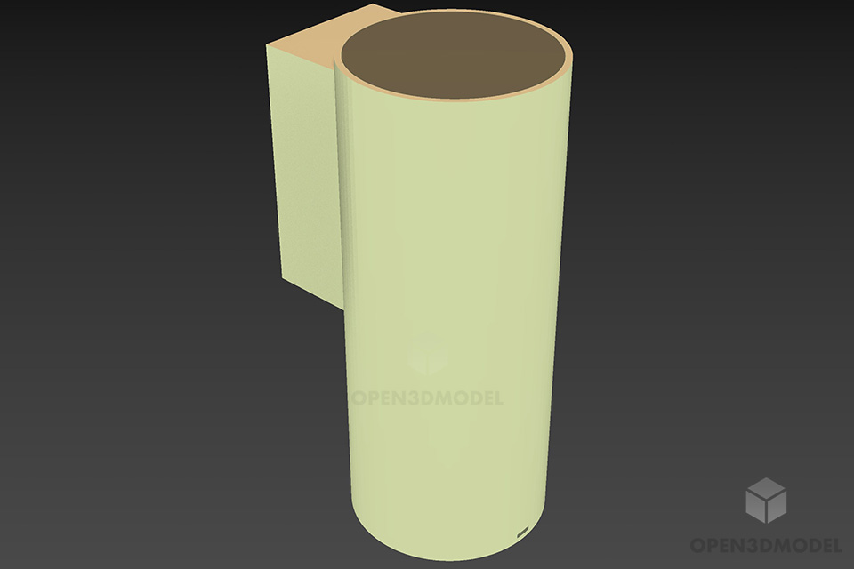 Kitchen Cylindervent Aluminum 3d model
