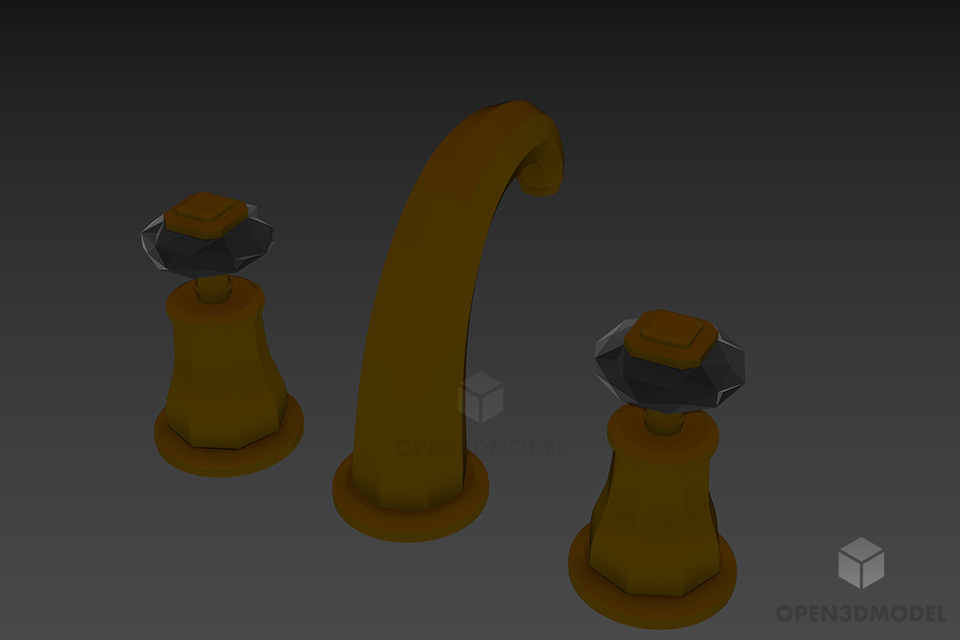 Luxury Brass Faucet 3d model