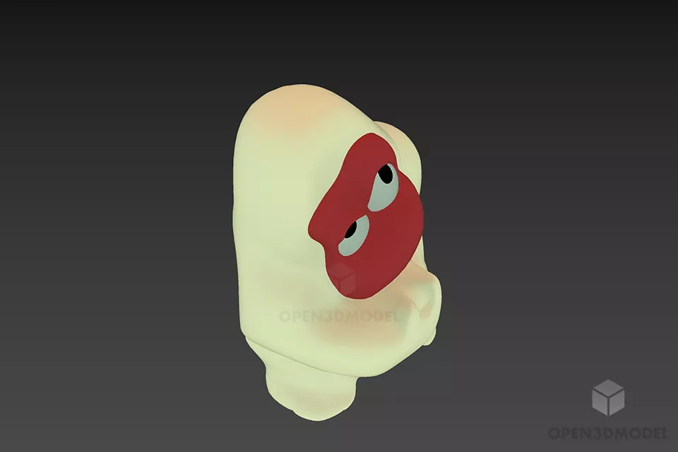 Stuffed Toy Monkey Shape 3d model