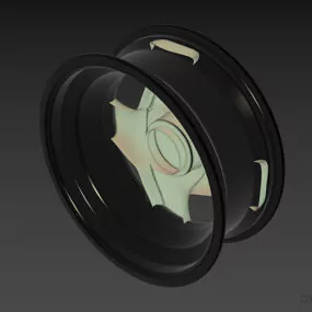 Car Rim Alloy Steel 3d model