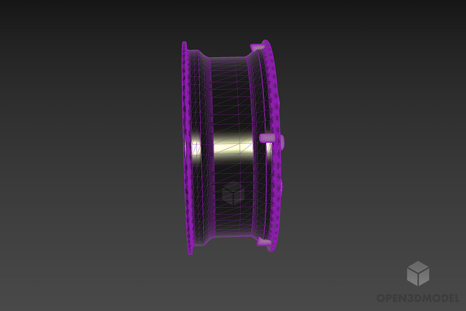 Car Rim Alloy Start Shape 3d model 3