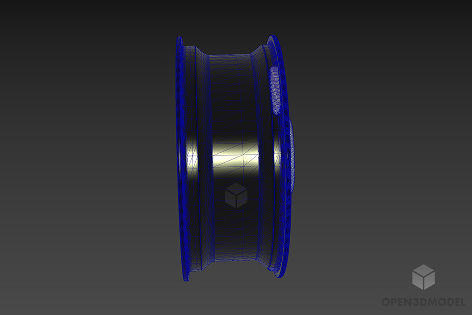 Car Rim Twist Shape 3d model 3