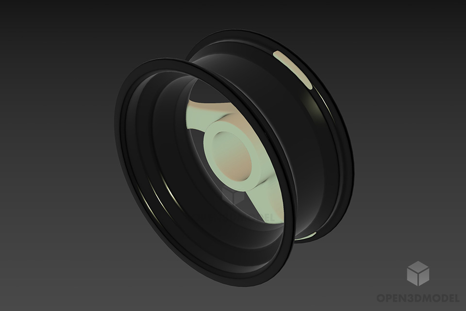 Car Rim Twist Shape 3d model