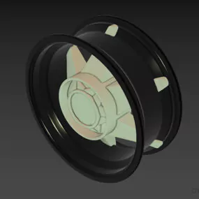 Car Rim Six Edges Star 3d model