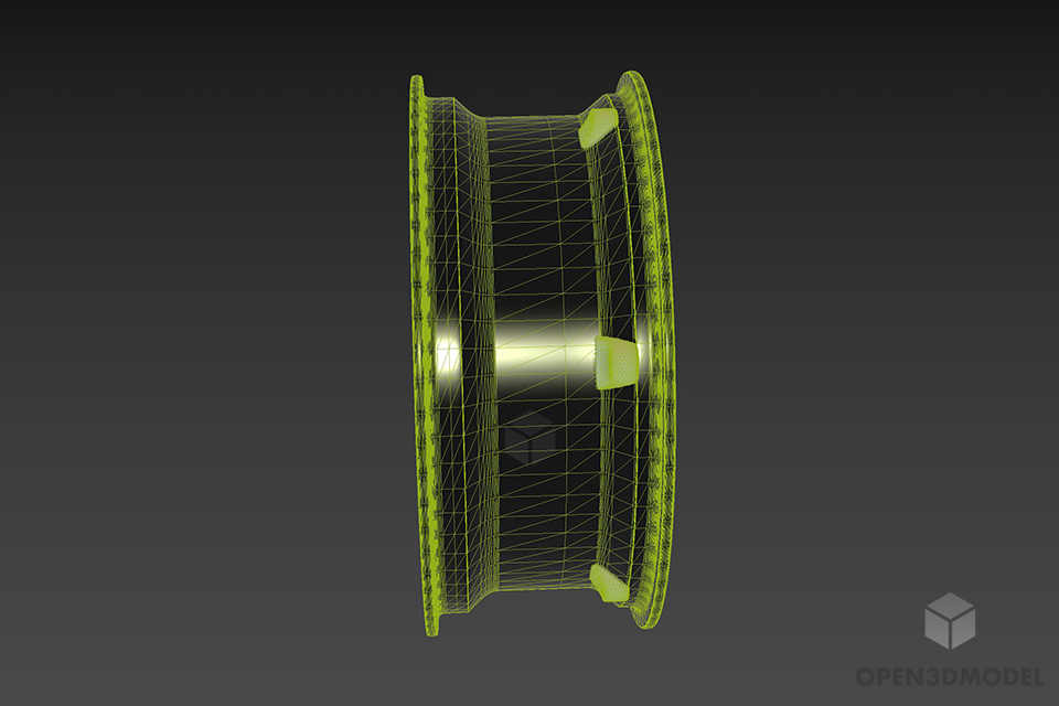 Car Rim Six Edges Star 3d model 3