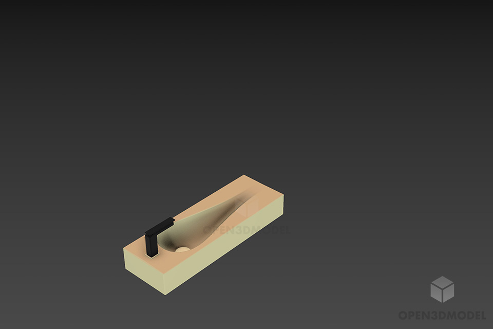 Small Sink Spoon For Bathroom 3d model