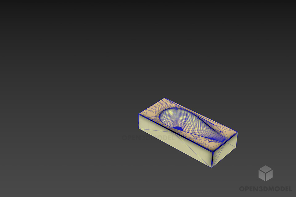 Modern Sink Spoon Water Shape 3d model 2