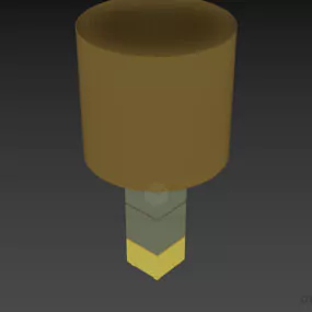 Modernism Table Lamp With Cube Stand 3d model