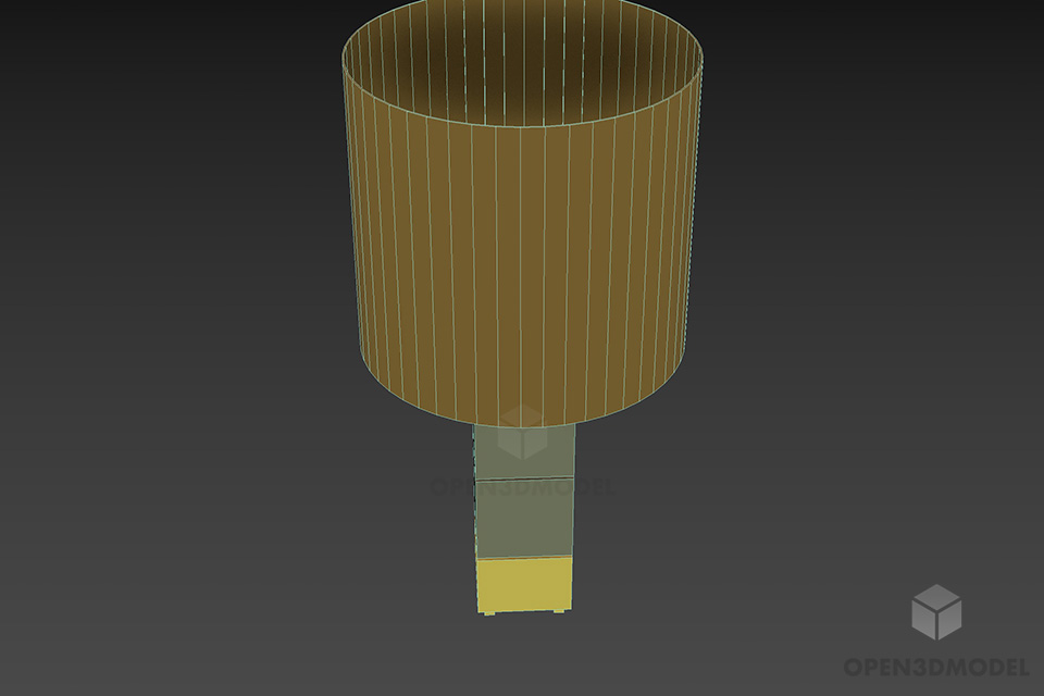 Modernism Table Lamp With Cube Stand 3d model 3