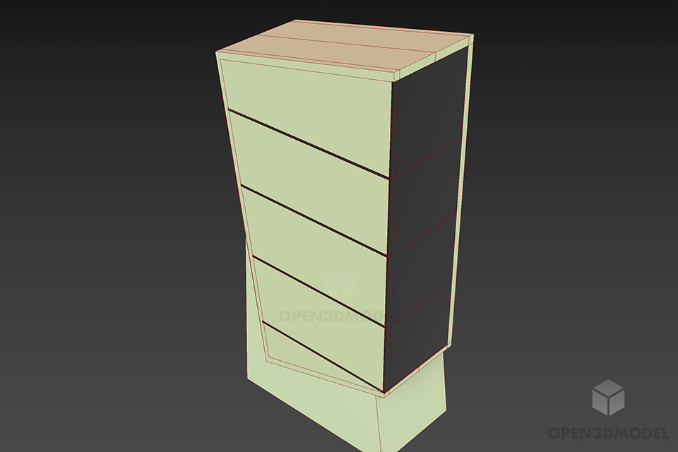 Modern Glasscase Shelf Furniture 3d model 2