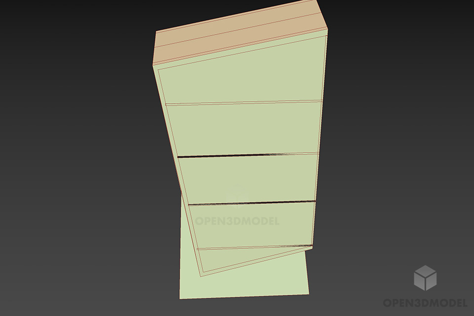 Modern Glasscase Shelf Furniture 3d model 3