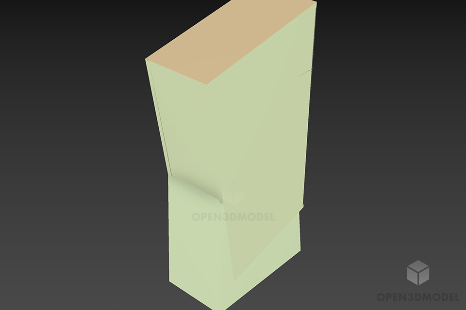 Modern Glasscase Shelf Furniture 3d model