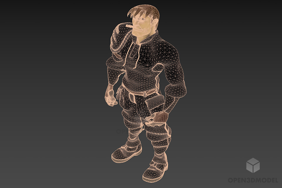 Star Wars Man Warrior 3d model 2