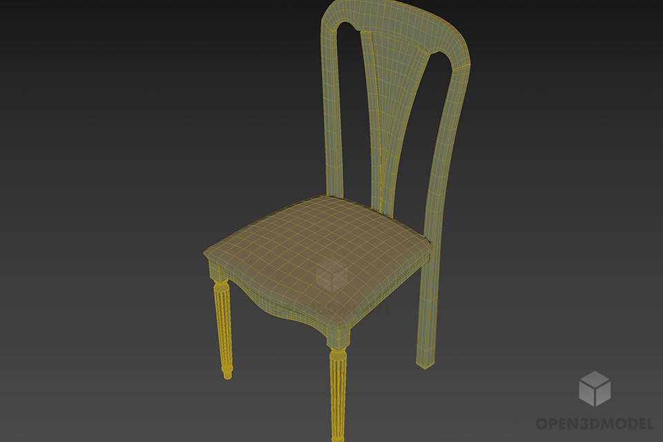 Meeting Chair Simple Style 3d model 2