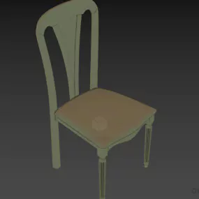 Meeting Chair Simple Style 3d model
