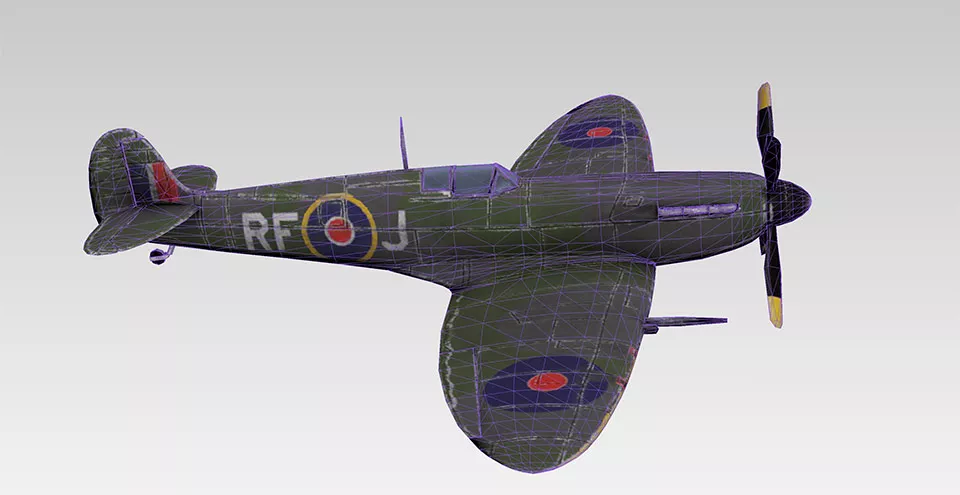 Supermarine Airplane Spitfire 3d model 2