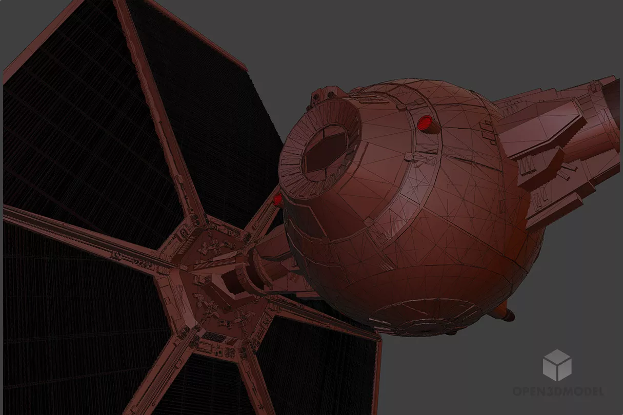 Star Wars, Fighter Scifi Spaceship 3d model 2