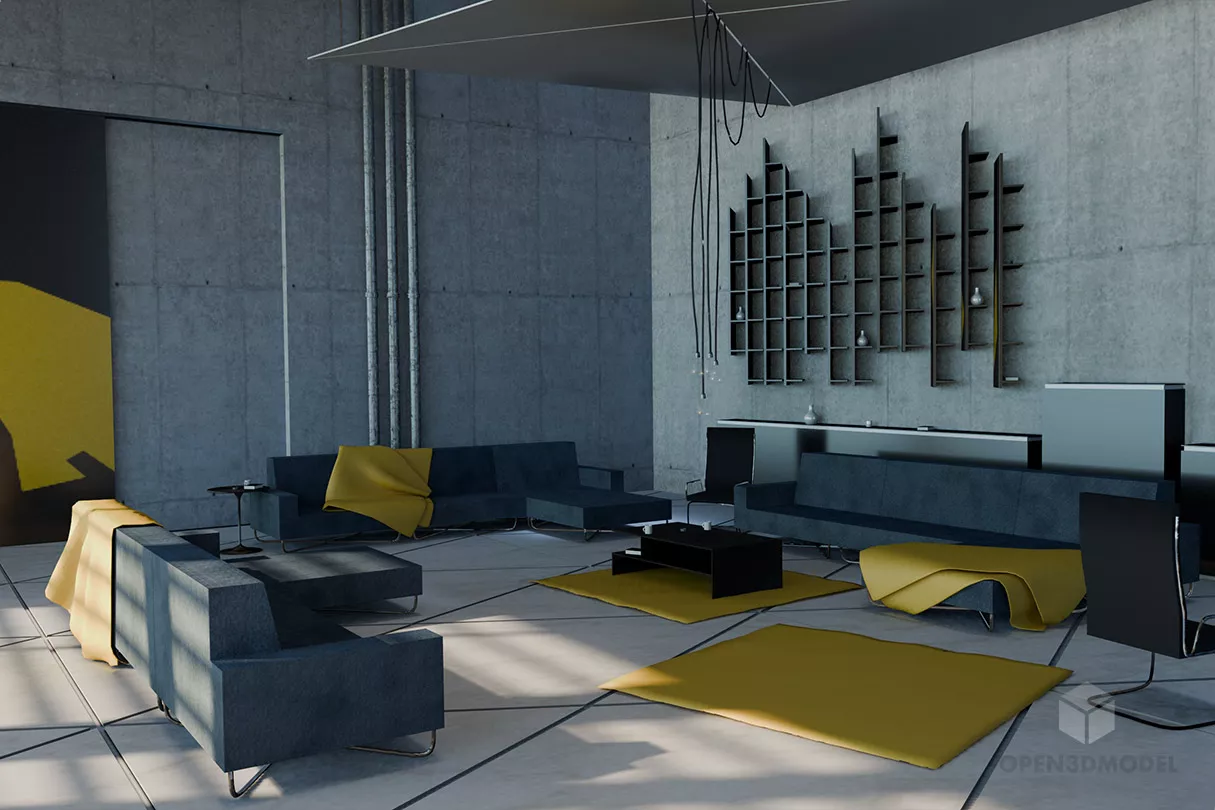 Common Brick Apartment 3d model
