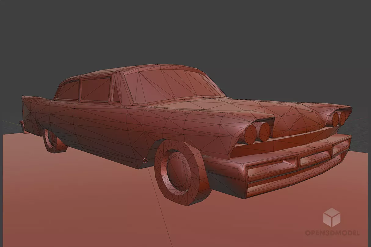 Old Rusty Car 3d model 2